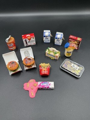 Zuru Mega Gross Mini Brands Mixed Lot Of 12 Figures- Fast food, PS5, Milk