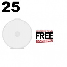 25 Clear Round ClamShell CD/DVD Case with Lock  1-3 DAYS
