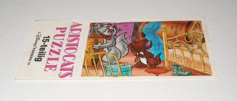 Puzzle Beipackzettel "Aristocats" 1989 Oben Links - Bild 1 von 1