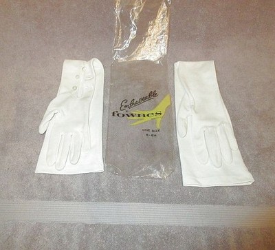Vtg Long Satin Opera Gloves OS Formal Elegant Evening Wear Hollywood Regency 70s