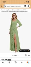 Women’s Bride Maid Or Wedding Guest Dress Green Size 16 New