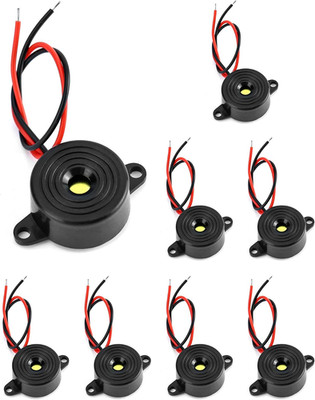 8 Stück Elektronischer Summer, 3-24 V Active Buzzer 87 dB, Buzzer Alarm Piezo, K