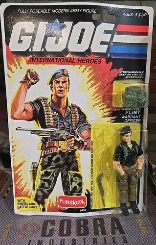 GI JOE ~ 1987 FLINT MOC ~ RUSSIA FUNSKOOL VARIANT UNCRACKED ELBOWS - Picture 2 of 3