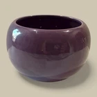 Vintage 1980s Royal Haeger Round Orb Vase Purple Eggplant No. 366