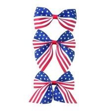 3 Pcs 4th of July Hair Clips Patriotic Hair Bow Clips American Flag Style C