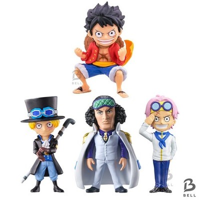 EIN STÜCK Luffy Sabo Kuzan Coby Figur 4er Set Marine Revolutionary WCF Gacha