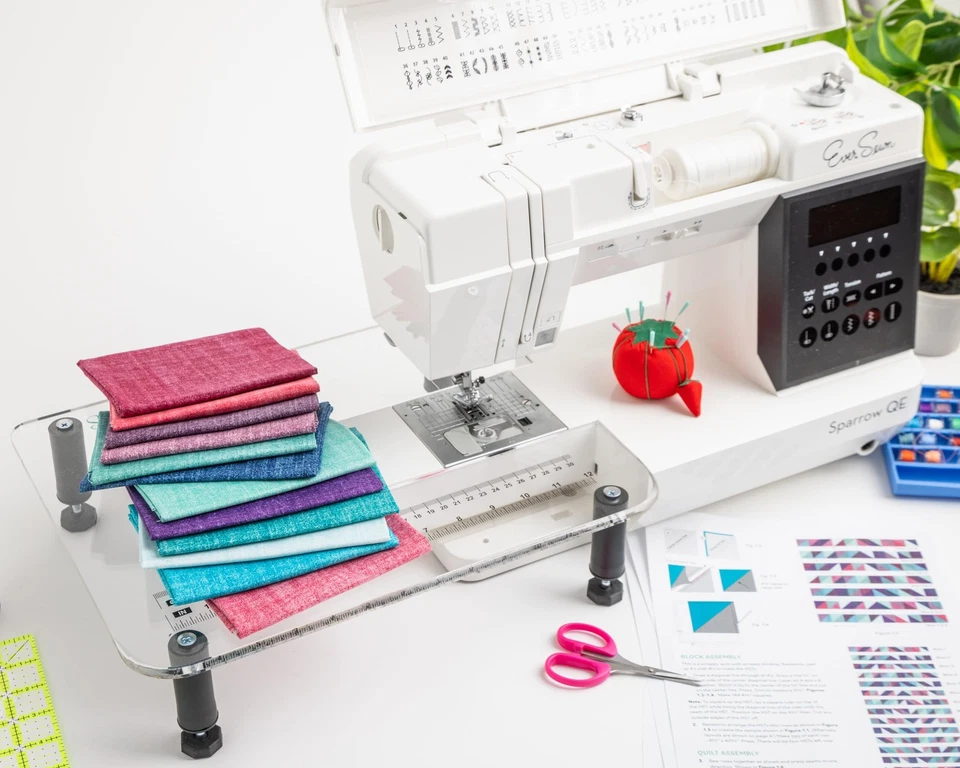 初学者翻领被子套件 40.5 英寸 x 56.5 英寸 - 半方形三角趣味 Chambra... — 第 4/4 张图片