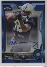 2015 Topps Chrome Rookies Blue Refractor Auto 6/50 Marcus Murphy #143 Auto 1p5