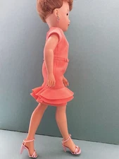 Peach Peplum Mara Knit Dress Fits Ideal Miss Revlon Doll