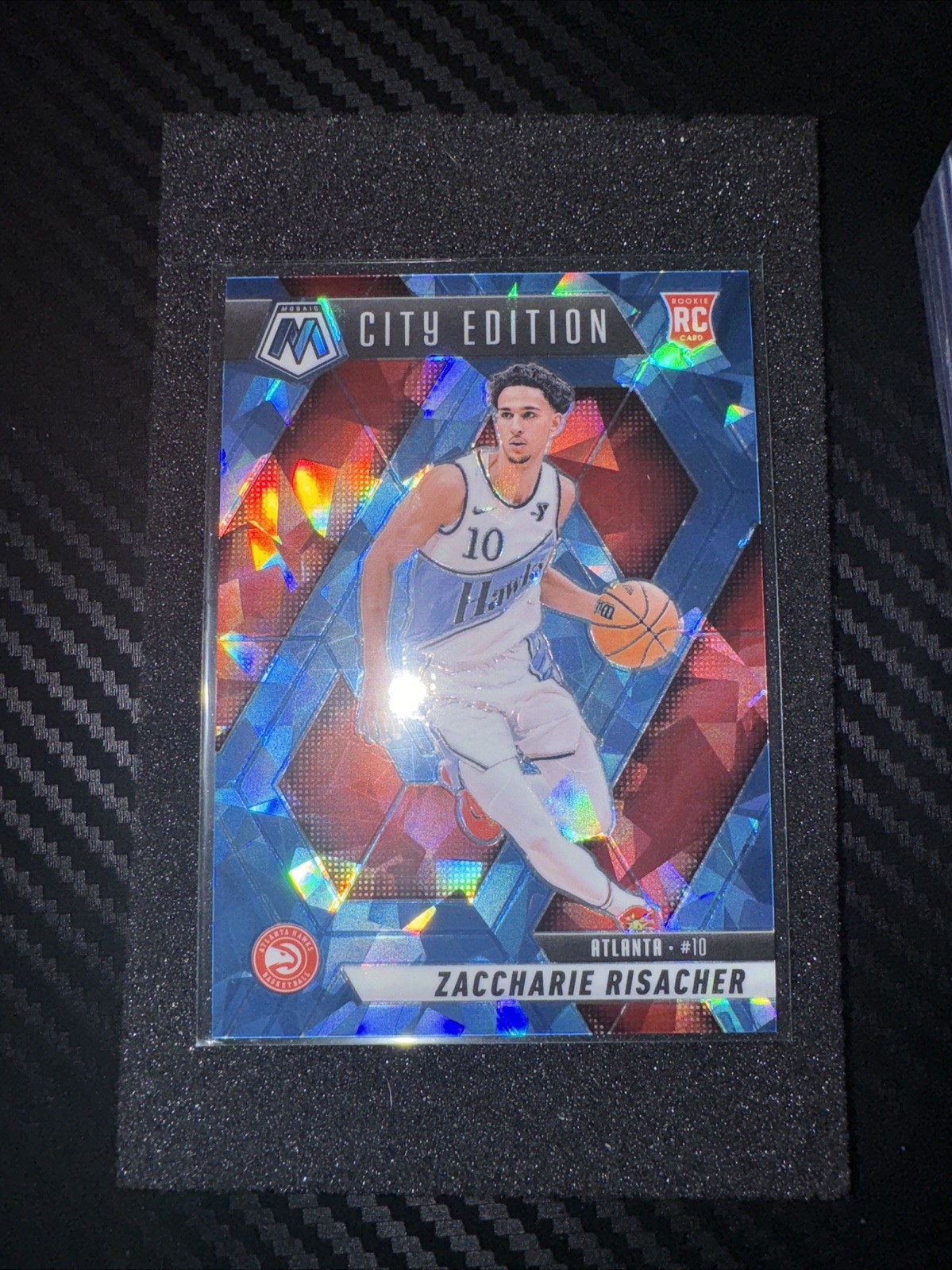 2024-25 Mosaic Zaccharie Risacher#274 City Edition Ice Mosaic /125 RCHawks