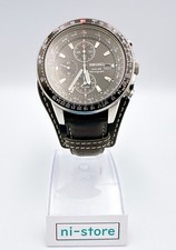 Orologio SEIKO Flightmaster Pilot Cronografo V172-0AC0 Solar Qz Nero JP - Rango B+