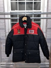 Vintage Yamaha Motorsports Jacket Size S/M Black Red Embroidered Logo