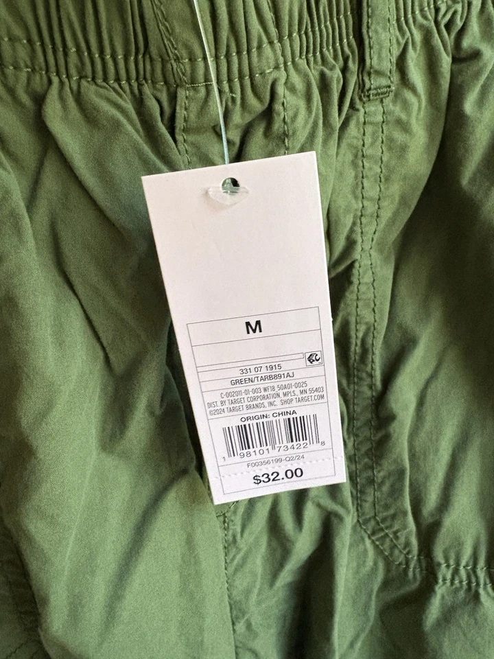 Wild Fable середины подъема широкие ноги зеленый легкий грузовой брюки Sz MD - Изображение 3 из 3