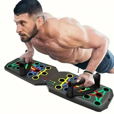 28 in 1 Push Up Rack Board System Fitness Workout Train Home Gym Exercise Stands