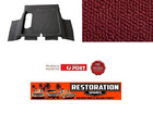 <!--F#f_0-->HOLDEN FE FC SEDAN BOOT MOULDED DARK RED LOOP CARPET with spare wheel cut out<!--F/-->