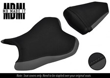 ADATTO PER YAMAHA YZF R6 600 06-07 SET COPRISEDILE VINILE IMPUGNATURA PERSONALIZZATA DSG2 NERO E GRIGIO