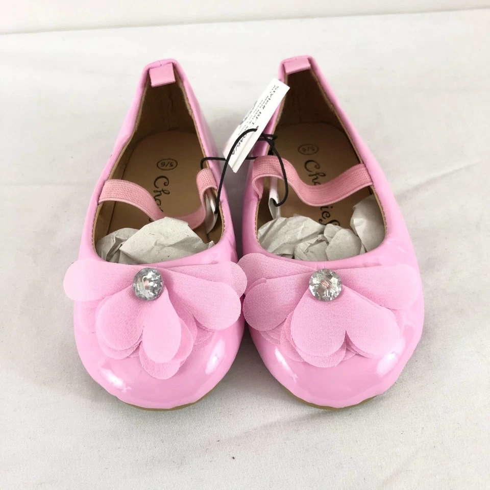 Chatties Toddler Girls Ballet Flats Slip On Faux Leather Mary Jane Pink Size 5/6 - Image 2 of 4