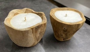 Outdoor Kerze in Teakholzschale | eBay