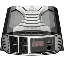 Cobra PRO 1500W Professional Grade Power Inverter- Black