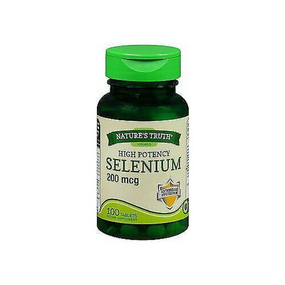Nature's Truth High Potency Selenium Gluten Free Tablets 200mcg 100 Ct Pack of 6
