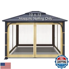 Gazebo Universal Replacement Mosquito Netting - Wonwon Outdoor Canopy 4-Panel