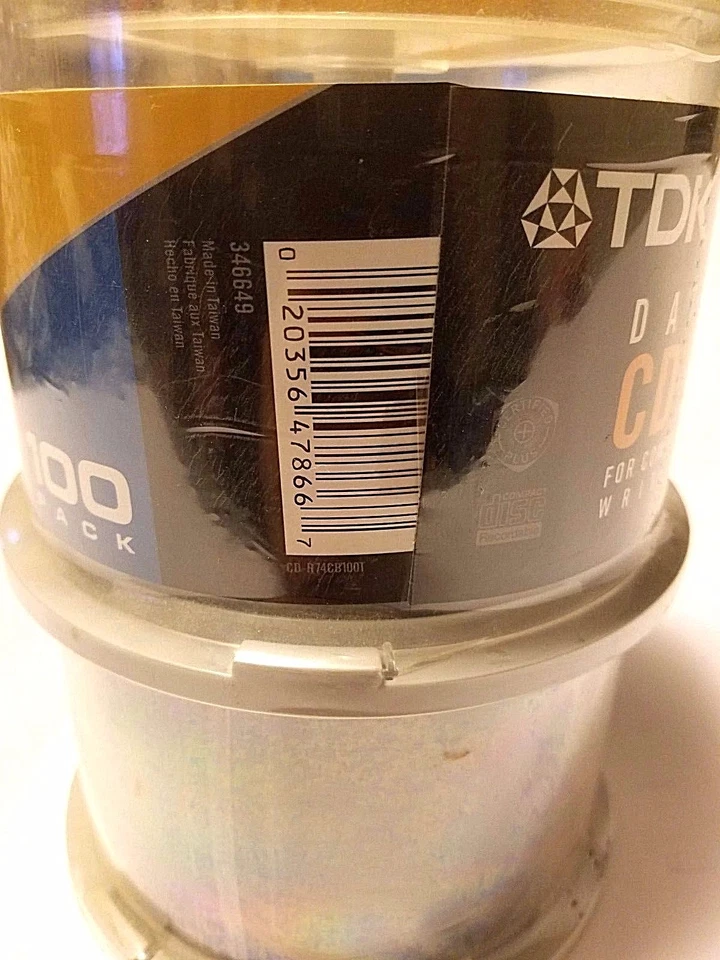 TDK CD-R Data Discs 74 MIN 650 MB 16x Computer Writers 100 Spindle Discontinued - Image 3 of 3