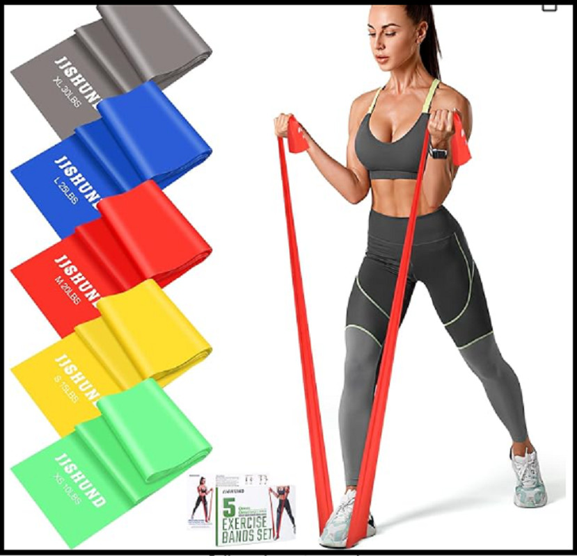 5 Pcs Exercise Bands Latex-free Elastic Stretch Bands For