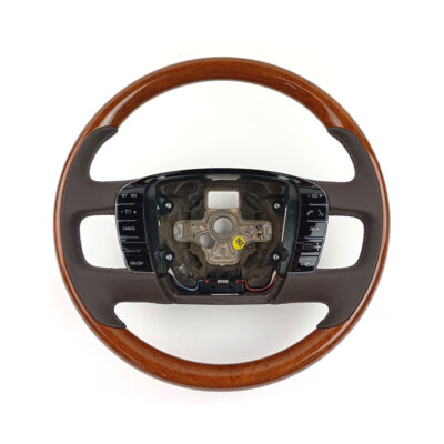 VW Phaeton 3D1 3D9 steering wheel wood/leather brown brown 3D0419091BR ELN