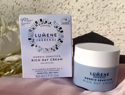 LUMENE (HERKKÄ) Nordic Sensitiv Rich Day Cream Vegan Tagescreme 50 ml NEU OVP