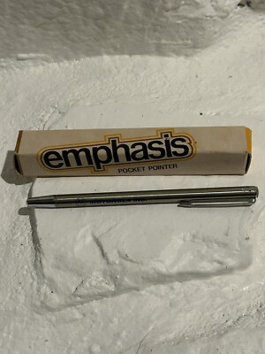 VINTAGE TELESCOPING POCKET POINTER SILVER STYLE FINISH FROM EMPHASIS With Box