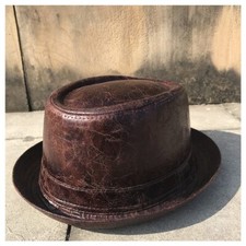 Hat Dad Pork Pie Hat Boater Flat Top Hat For Gentleman Bowler Gambler Top Hat