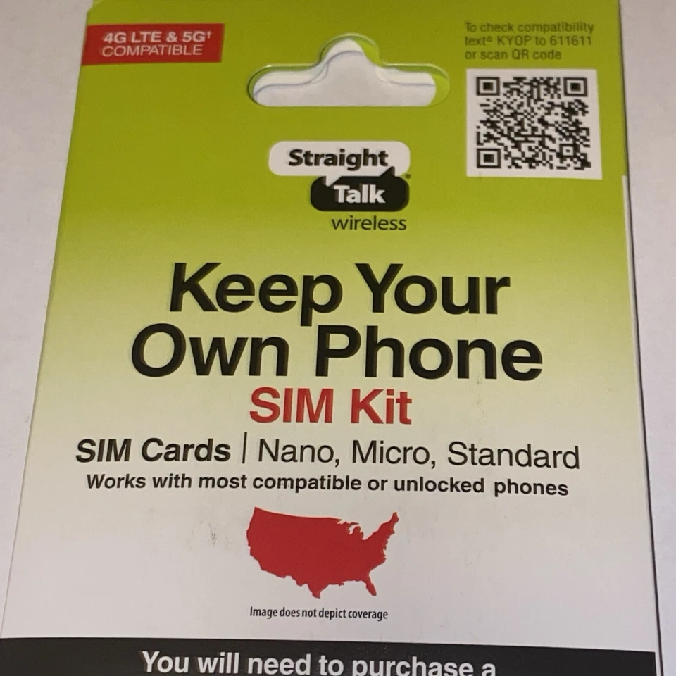 X2 Change Your Phone To Straight Talk Nano 3/1 Nano Phone Sim Card One Pin New - Image 3 of 3