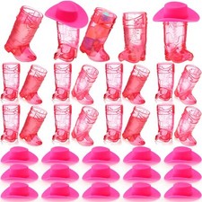 32 Pcs Mini Cowboy Boot Glasses Plastic Cowgirl Party Supplies Western Plasti...
