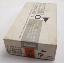 Box Of 50 Orton Small 1 1/8" Standard Pyrometric Cones Size #02 New NOS