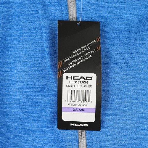 HEAD Youth Boys Full Zip Hoodie Jacket, X-Small (5/6), OKC Blue Heather - Picture 2 of 3