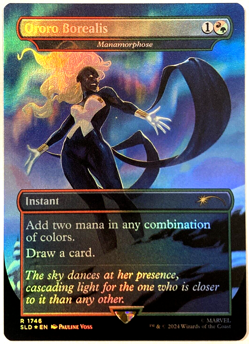 MTG Ororo Borealis Manamorphose RAINBOW FOIL Secret Lair x Marvel
