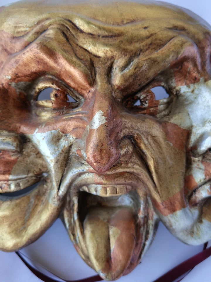 signed Venetian Mask, Three faces of the Comedy Art ,Original Mask 5th Venezia - Image 3 of 4