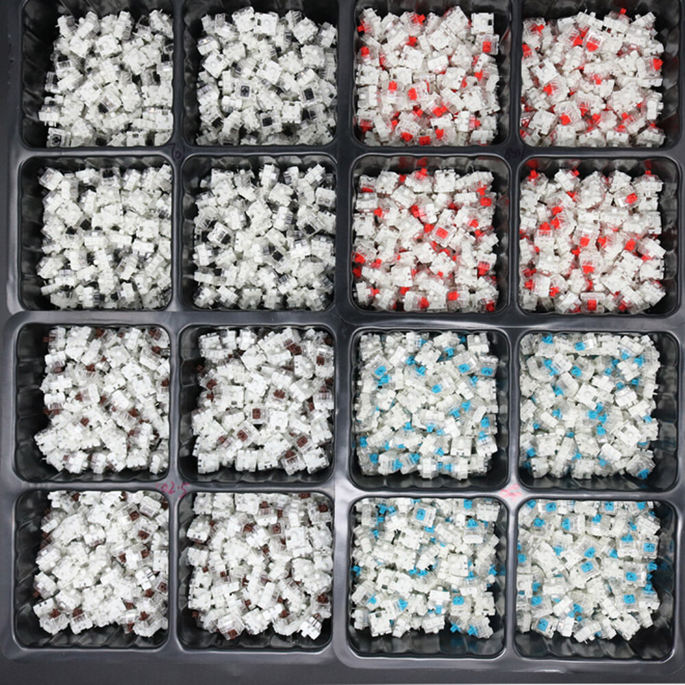 100pcs Black Blue Brown Red Mechanical Keyboard Switches for CIY SMD Sockets 100pcs Black Blue Brown Red Mechanical Keyboard Switches for CIY SMD Sockets