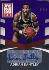 ADRIAN DANTLEY  2014-15 Panini Elite Blue Die Cut Autograph /49 HOF Utah Jazz