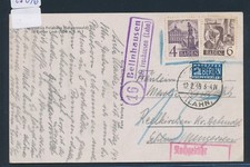 27096) Landpost Ra2 16 Bellnhausen &uuml;ber Fronhausen (Lahn), AK 1949 Nachporto