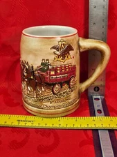 Ceramarte Budweiser Champion Clydesdales St. Louis MO Stein Mug vintage 16E31