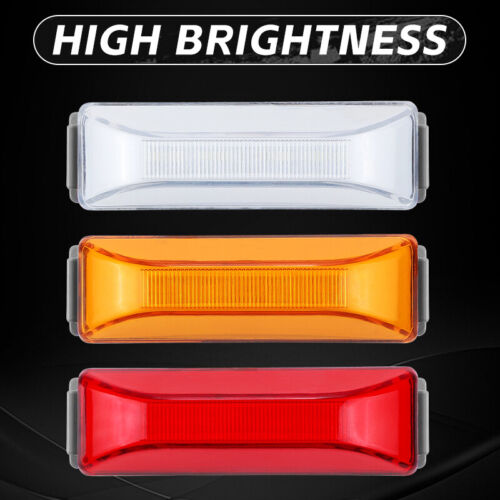 2X Red LED Trailer Truck RV Tail Brake Side Marker Light DRL Indicator Clearance - Foto 4 di 12
