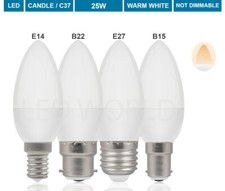 LED Candle Bulb 25W 40W 60W E27 / B22 / E14 Warm White Cool White Light Cheap!