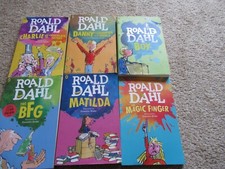Roald Dahl books lot 6 pb Charlie, Matilda, BFG, Boy, Finger, Danny used gc