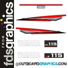 Yamaha 115hp V4 2 stroke outboard decals/sticker kit