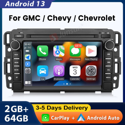 7'' CarPlay Android13 For Chevrolet GMC Buick Chevy Car Stereo Radio GPS Navi 64G
