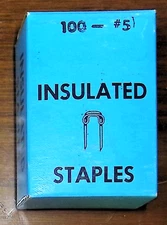 100 Cross Insulated Cppered #5 Chisle Point Staples 5/8" x 1/4" electrical wire
