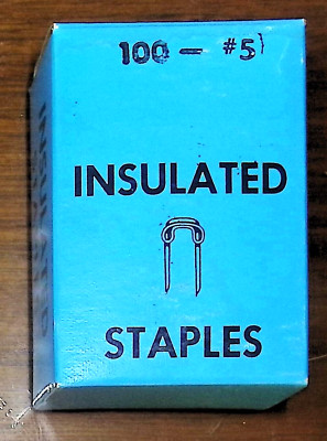 100 Cross Insulated Cppered #5 Chisle Point Staples 5/8'' x 1/4'' electrical wire