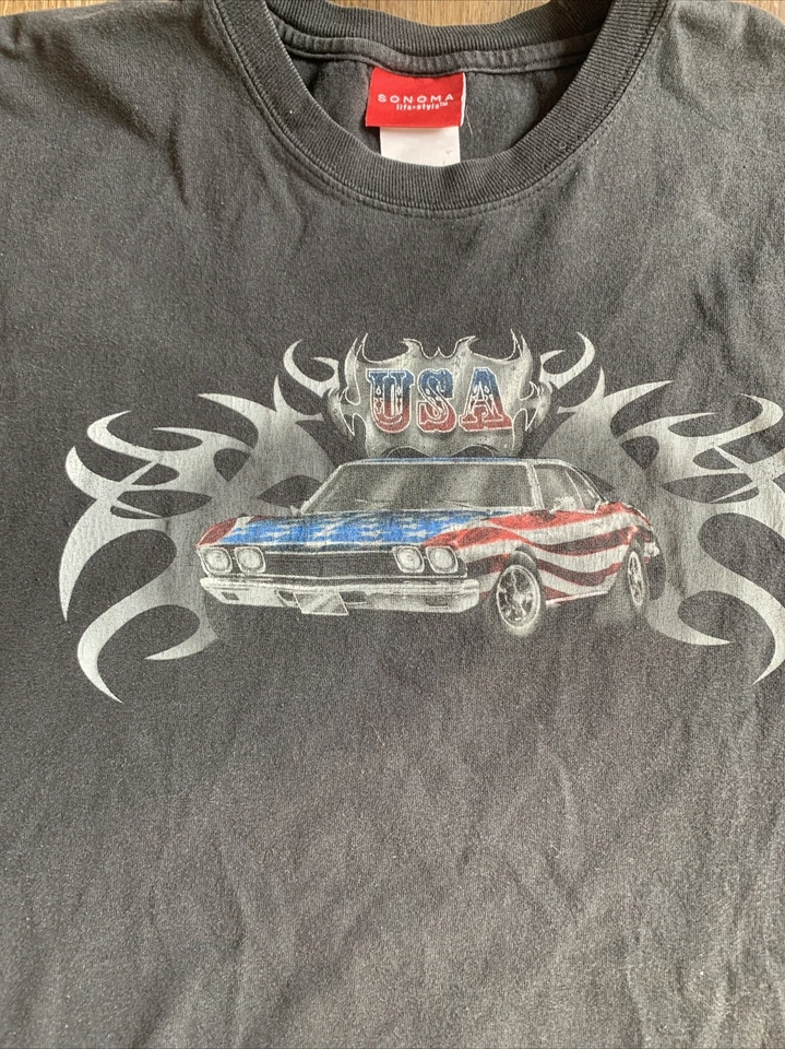 Sonoma Lifestyle USA Black Tank Top Large - Image 2 of 4