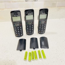 3x Panasonic KX-TGEA61B Cordless Expansion Handset w/ Batteries Works Tested